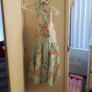 Aqua floral sundress